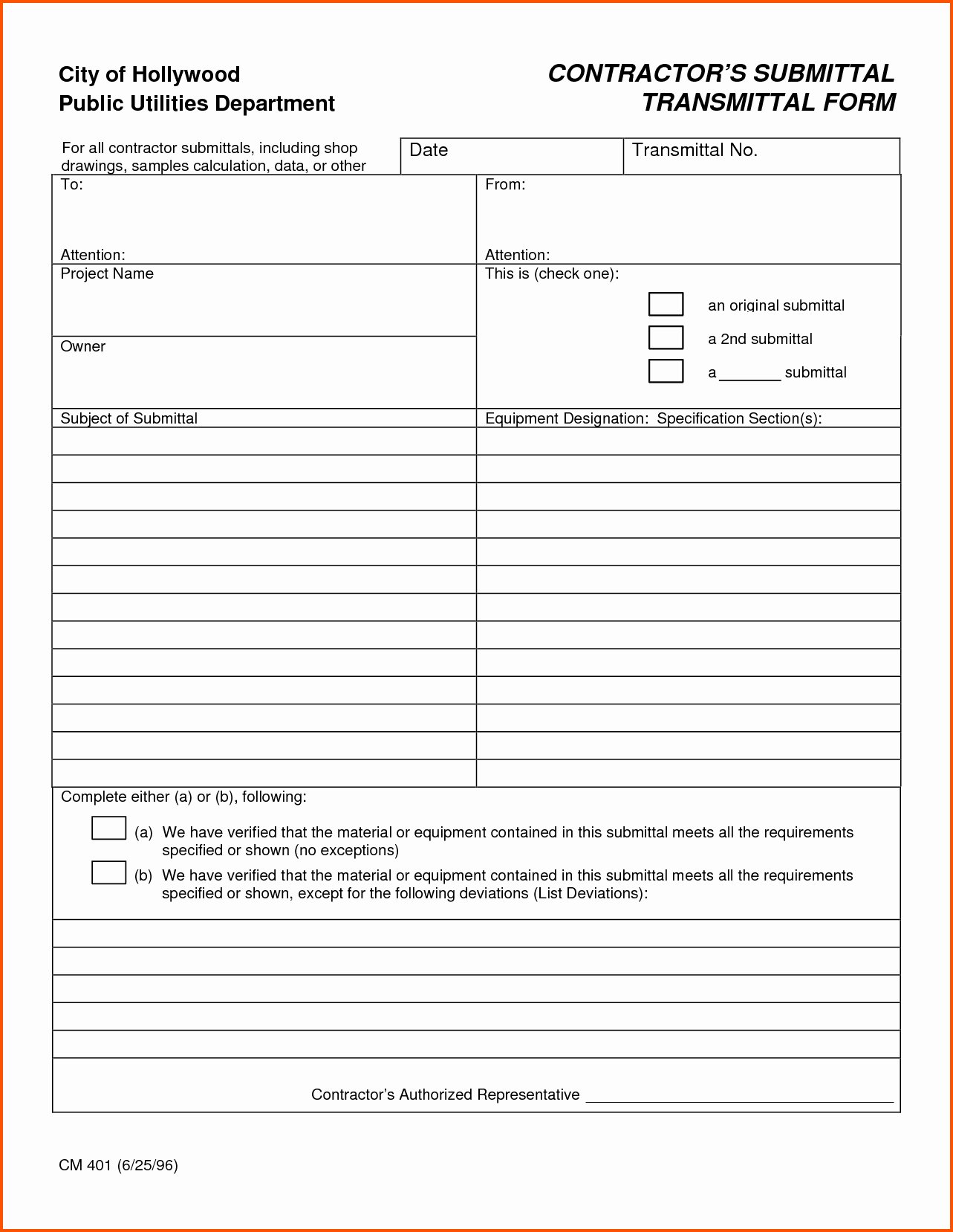 Transmittal form Templates Awesome Letter Transmittal Template Construction Samples