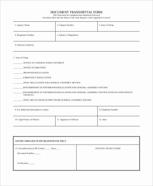 Transmittal form Templates Inspirational Sample Transmittal form 9 Examples In Pdf