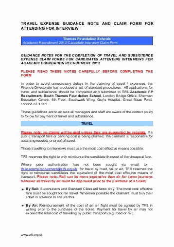 Travel Claim form Awesome Staff Expenses Claim form