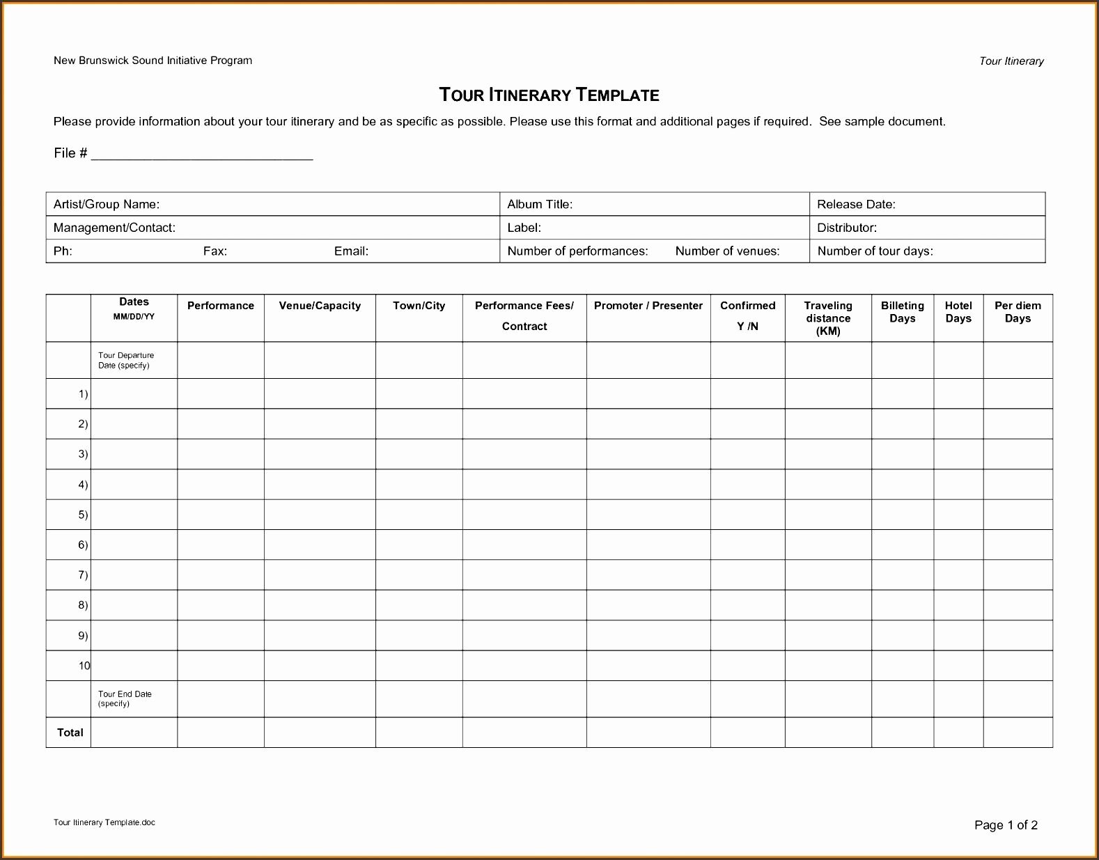 Travel Itinerary Template Word 2010 Fresh Travel Itinerary Template Excel Letter Examples 2007