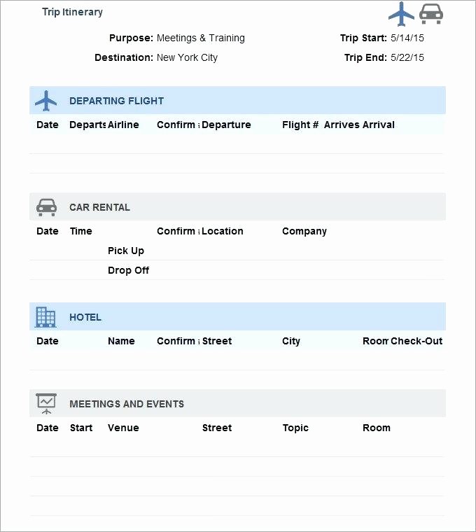 Travel Itinerary Template Word 2010 New Best Travel Itinerary Template