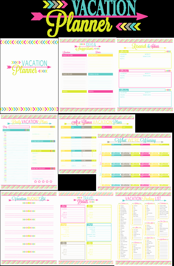 Travel Schedule Template Beautiful Printable Vacation Planner and Duo Binder Giveaway