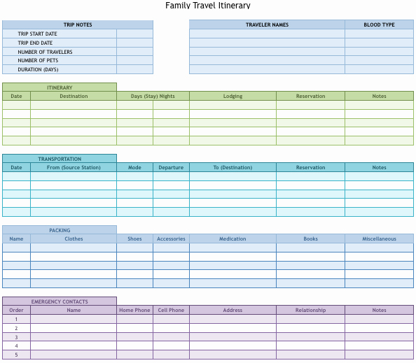 Travel Schedule Template Fresh 9 Useful Travel Itinerary Templates that are Free