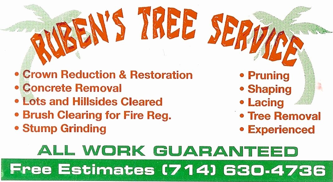 Tree Trimming Estimate Template Beautiful Ruben S Tree Service Business Card Listings