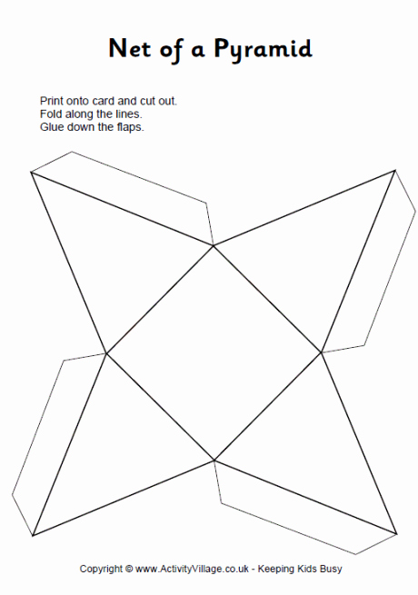 Triangle Foldable Template Inspirational Pyramid Net