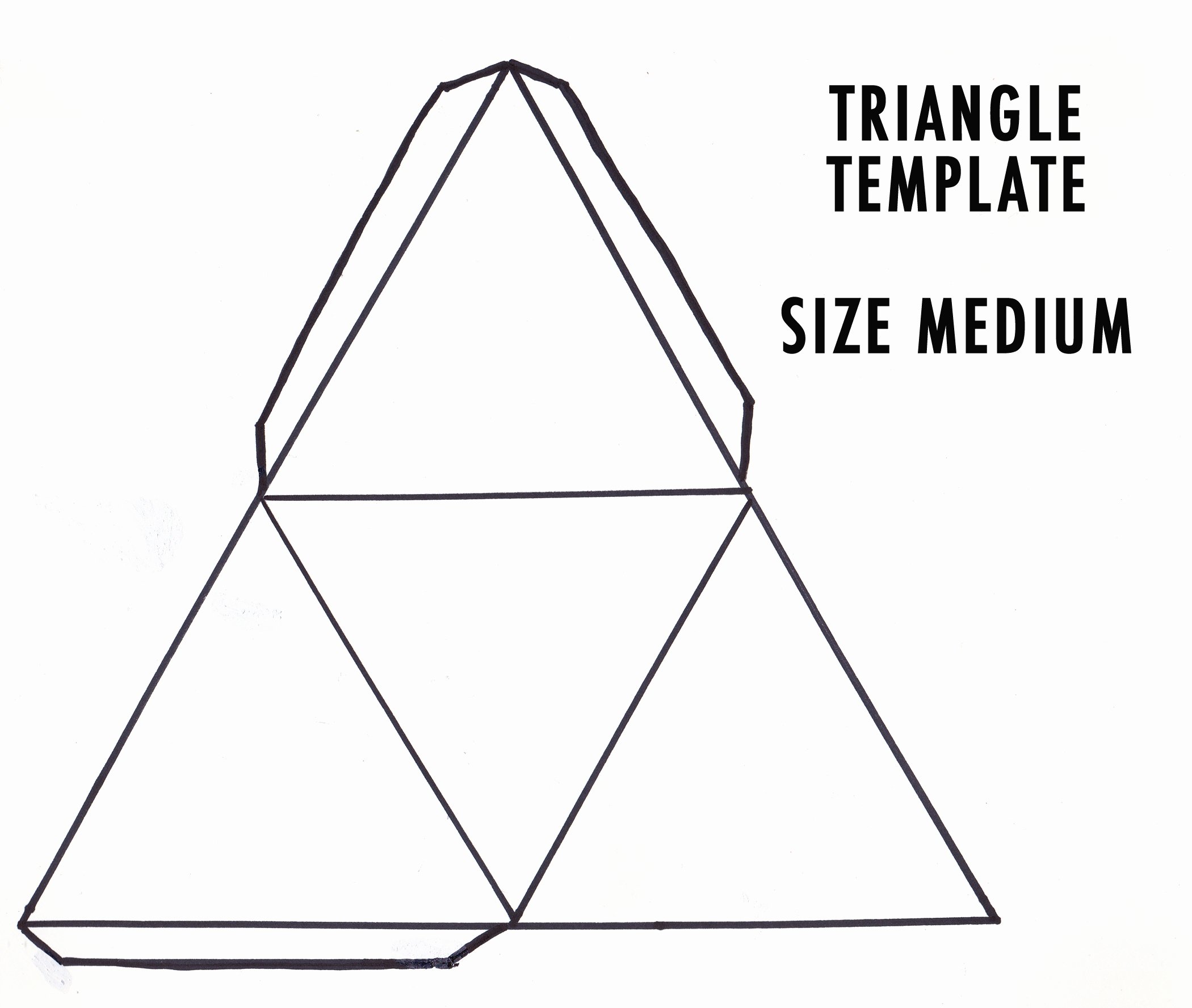 Triangle Foldable Template New Diy 3d Geometric Paper Sculpture