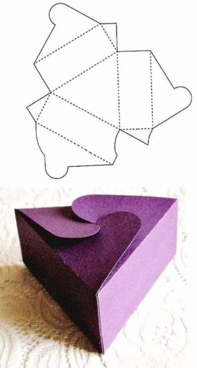 Triangle Foldable Template New Paper Box Template Crafts Diy Juxtapost