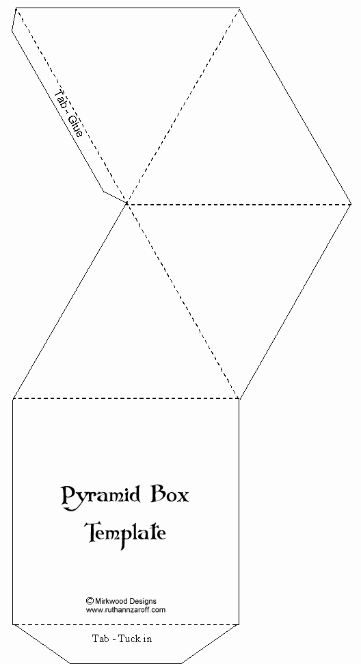 Triangle Foldable Template Unique Packaging Templates