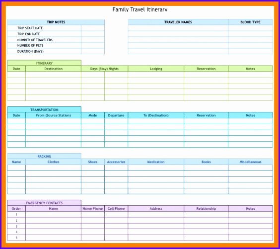 Trip Planner Template Excel Beautiful 12 Travel Schedule Template Excel Exceltemplates