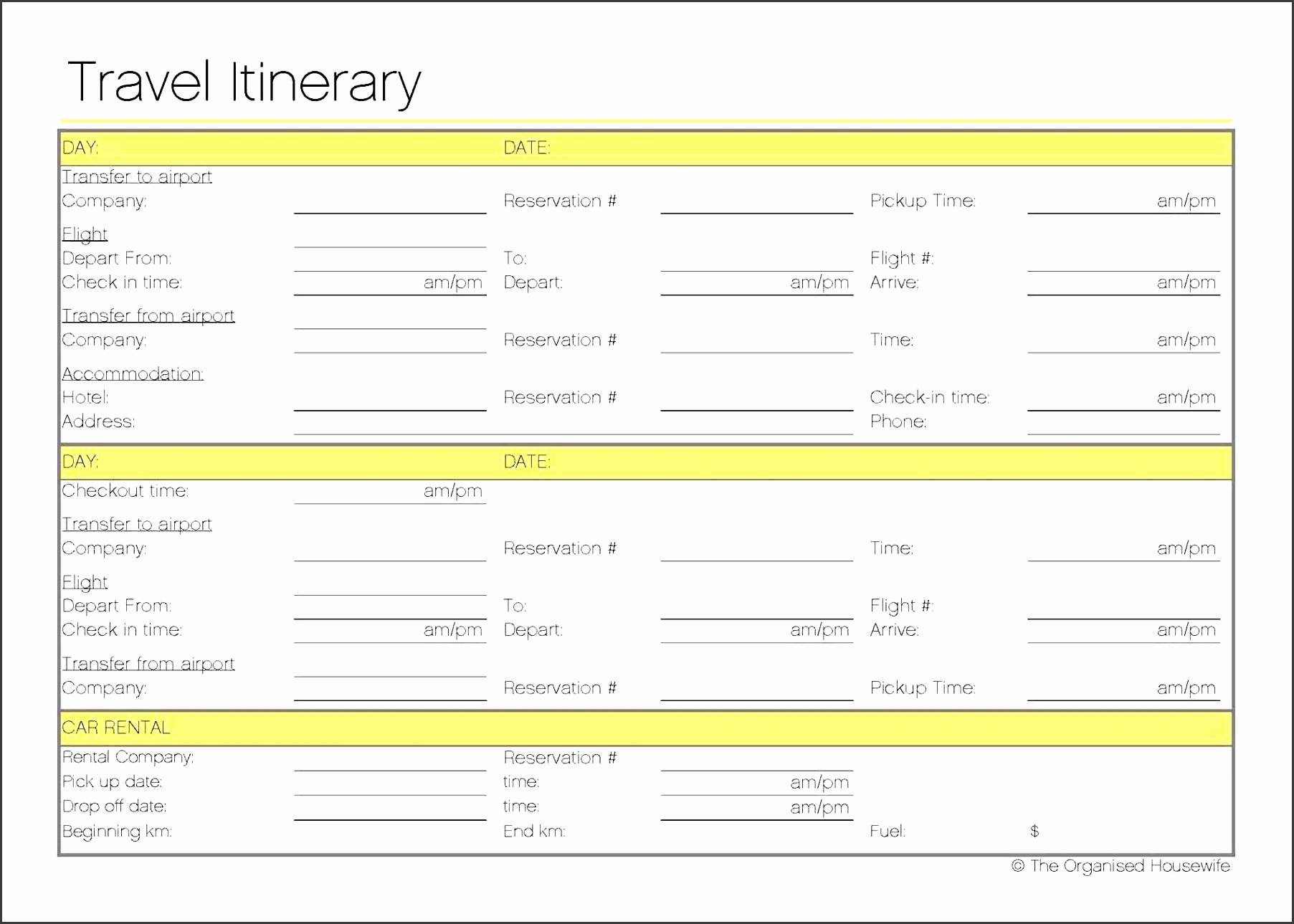 Trip Planner Template Excel Beautiful 4 Free Vacation Planner In Excel Sampletemplatess