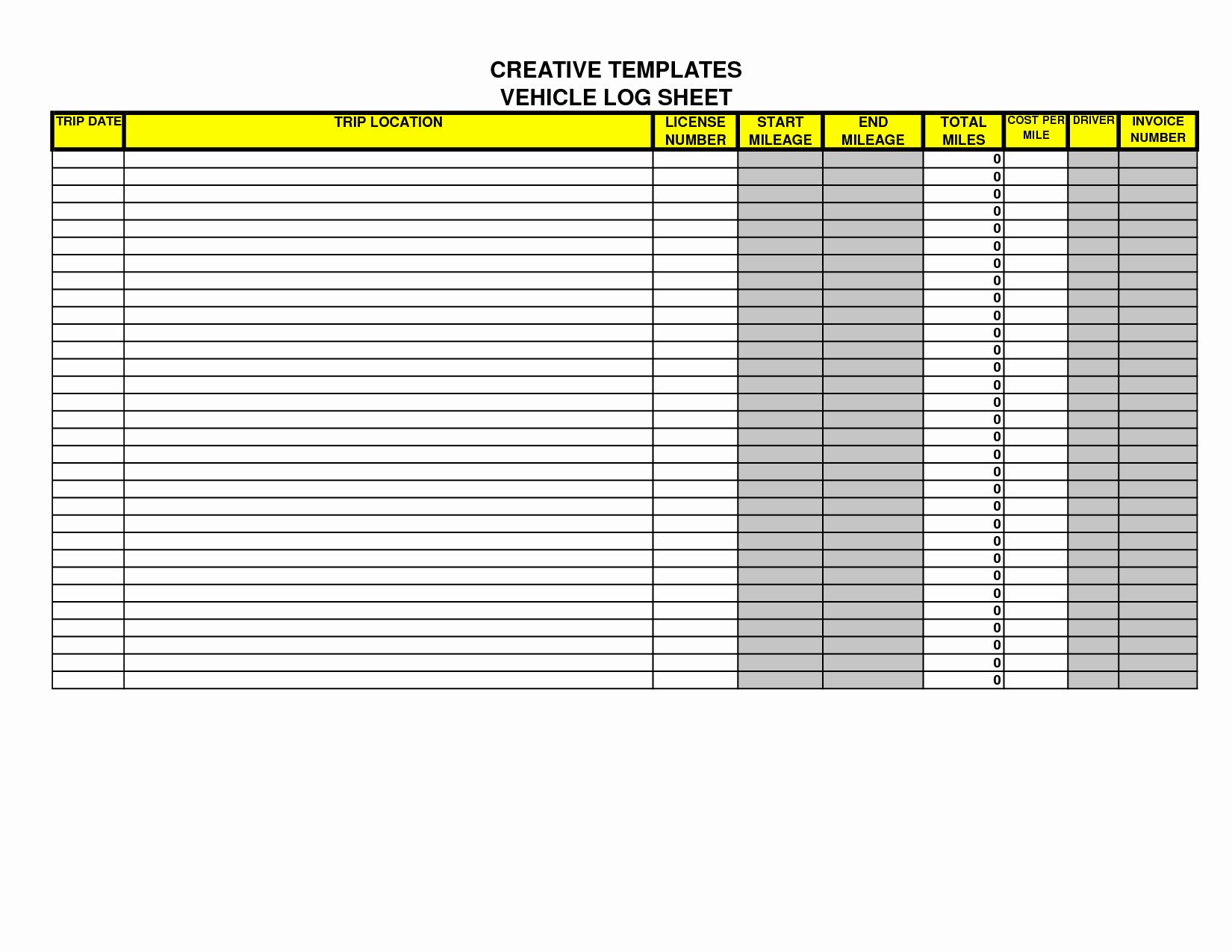 Trip Sheet for Truck Driver Luxury 29 Of Truck Driver Log Sheet Template