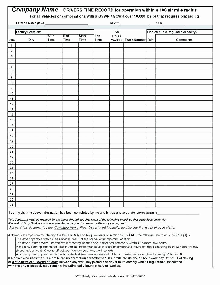 Trip Sheets for Truck Drivers Beautiful Umd Timesheets