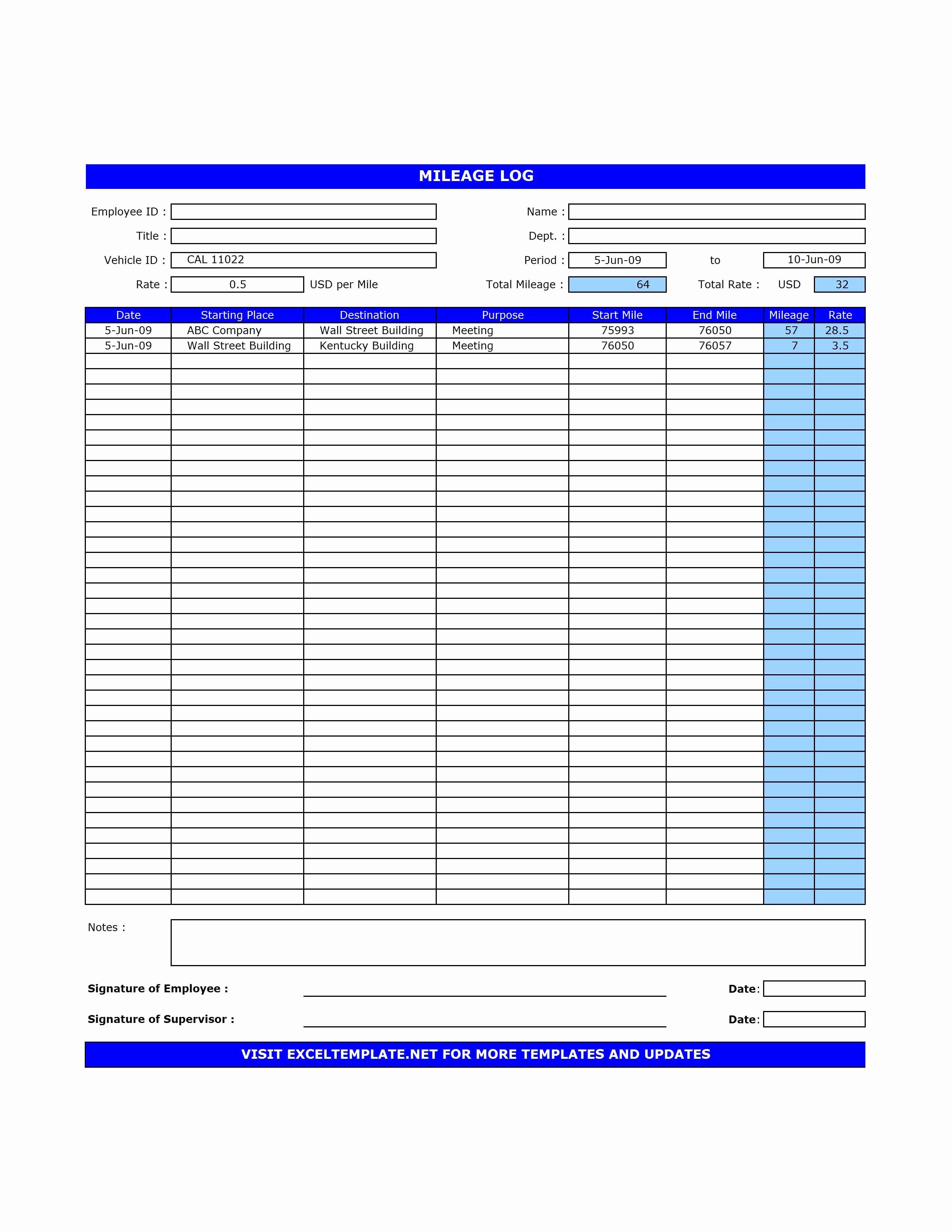 Truck Driver Log Book Excel Template Inspirational Mileage Log Book Template