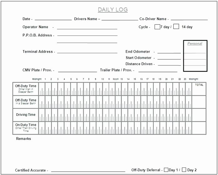 Truck Driver Log Book Excel Template Unique Driver Daily Log Sheet Template – Tracenumberr