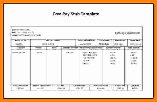 Truck Driver Pay Stub Template Elegant 8 Blank Pay Stub Template Free