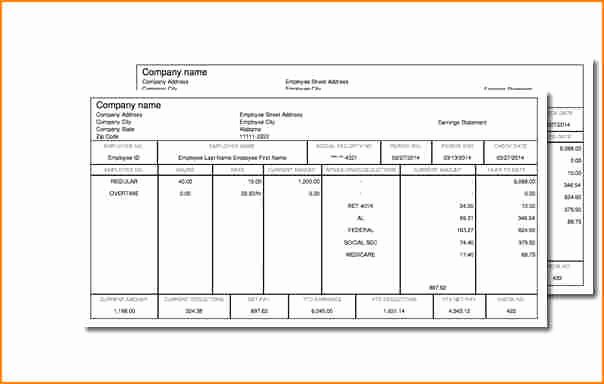 Truck Driver Pay Stub Template Elegant 9 Truck Driver Pay Stub Template