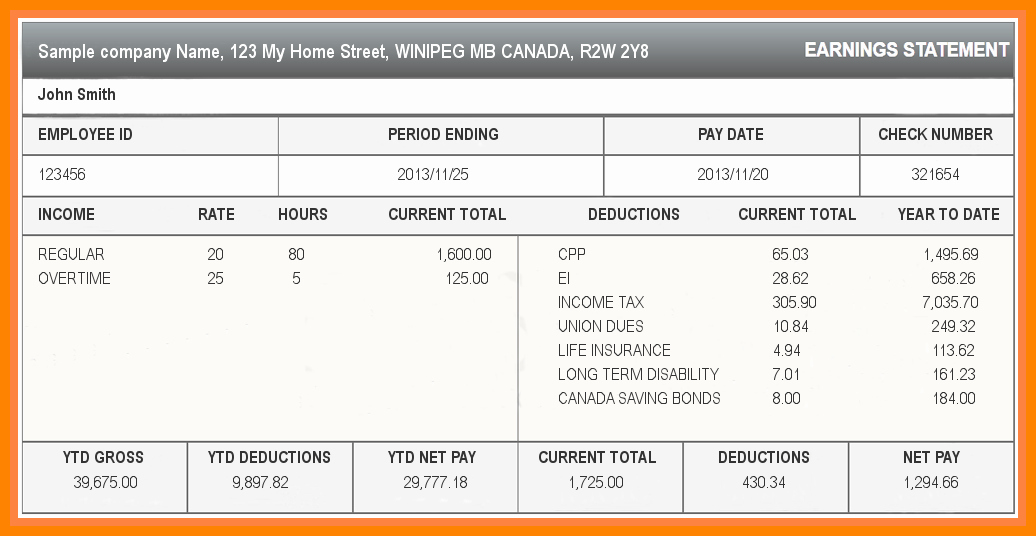 Truck Driver Pay Stub Template Inspirational 14 Securitas Pay Stub