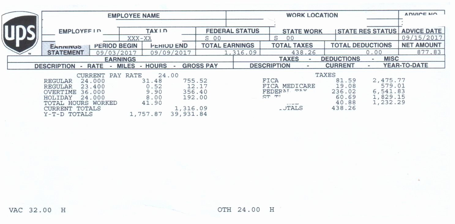 Truck Driver Pay Stub Template Luxury Ups Freight Diary Page 38