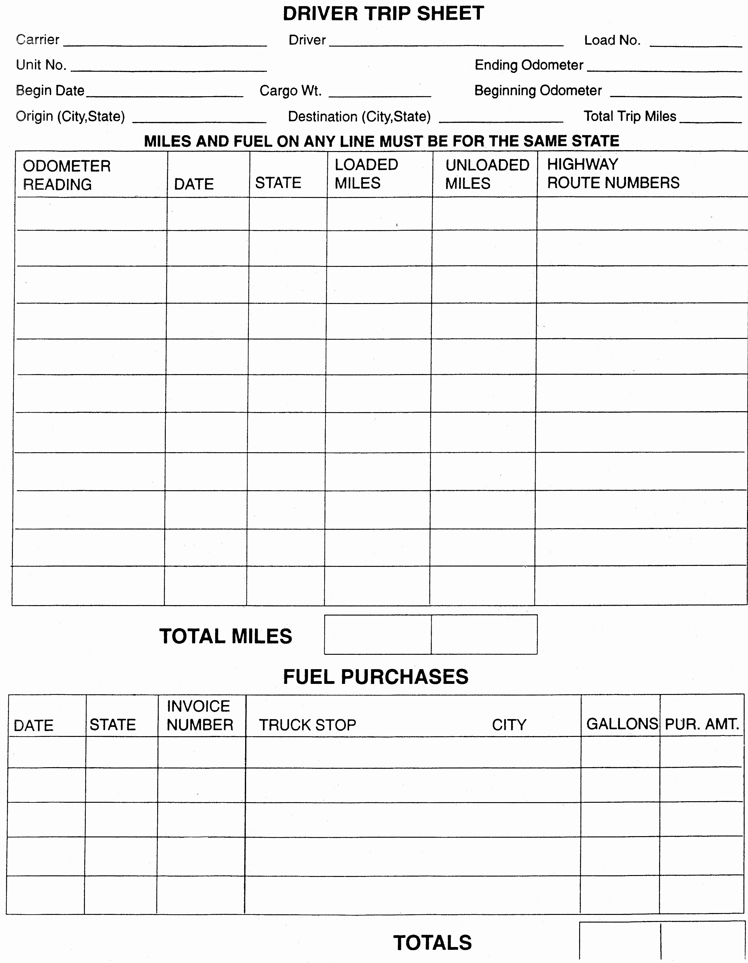 Truck Drivers Trip Sheet Template Lovely 25 Of Student Driving Log Template