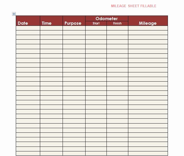 Truck Drivers Trip Sheet Template Unique 30 Printable Mileage Log Templates Free Template Lab