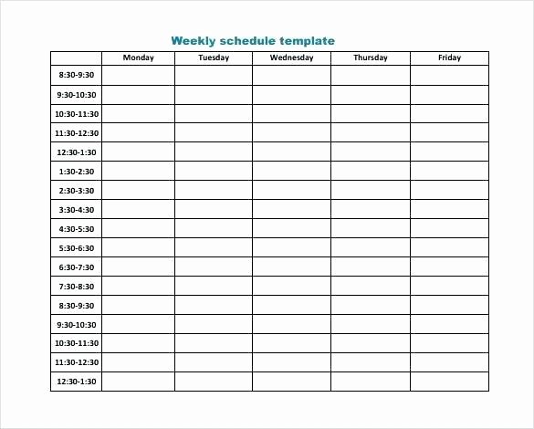 Two Week Calendar Template Best Of Employee Timetable