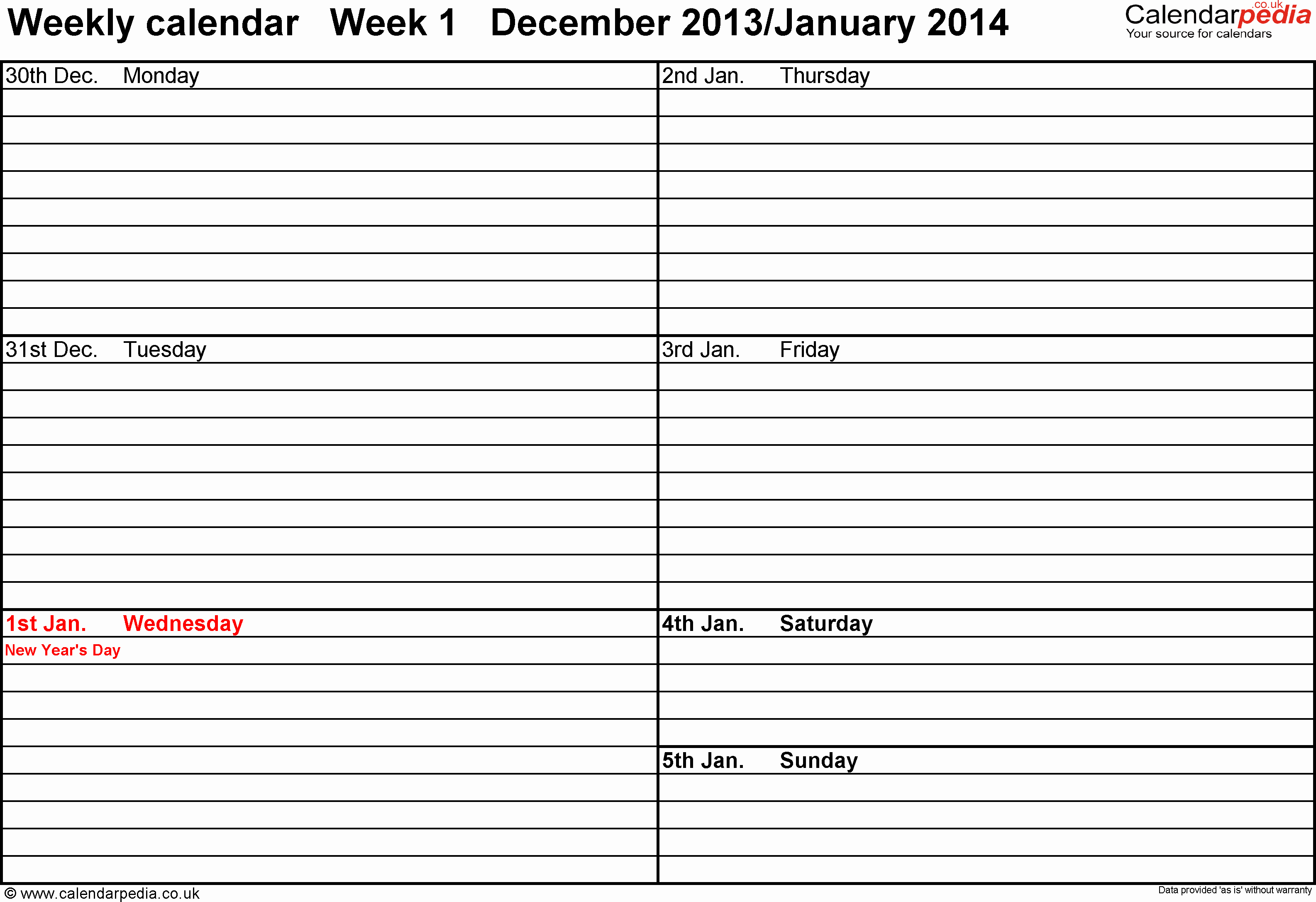 Two Week Calendar Template Elegant Weekly Calendar 2014 Uk Free Printable Templates for Word