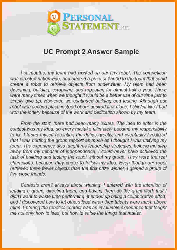 Uc Application Personal Statements Awesome 11 Uc Application Personal Statement