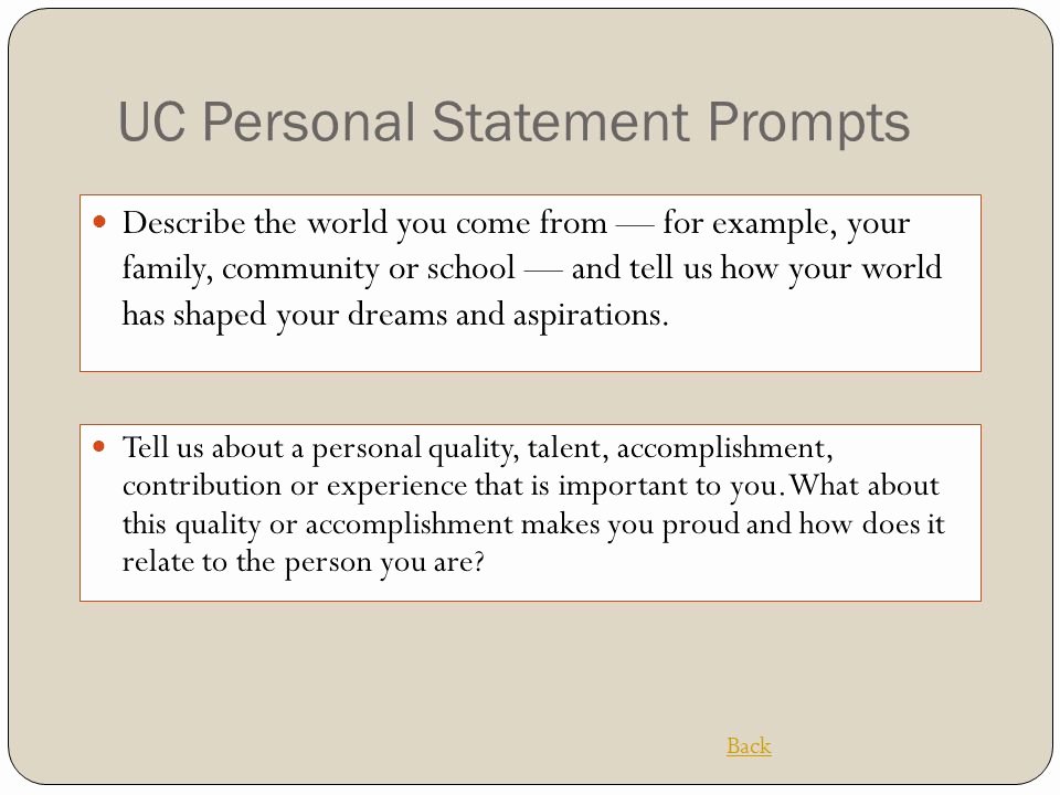 Uc Application Personal Statements Luxury Tips for College Bound Students Ppt