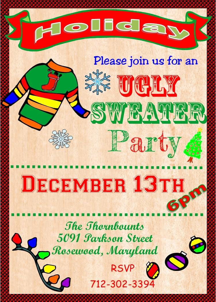 Ugly Sweater Invitation Template Free Elegant Baptism Invitation Ugly Sweater Invitation Template Free