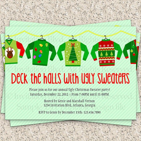 Ugly Sweater Invitation Template Free Elegant Unique Funny Holiday Invitations &amp;ji71 – Advancedmassagebysara