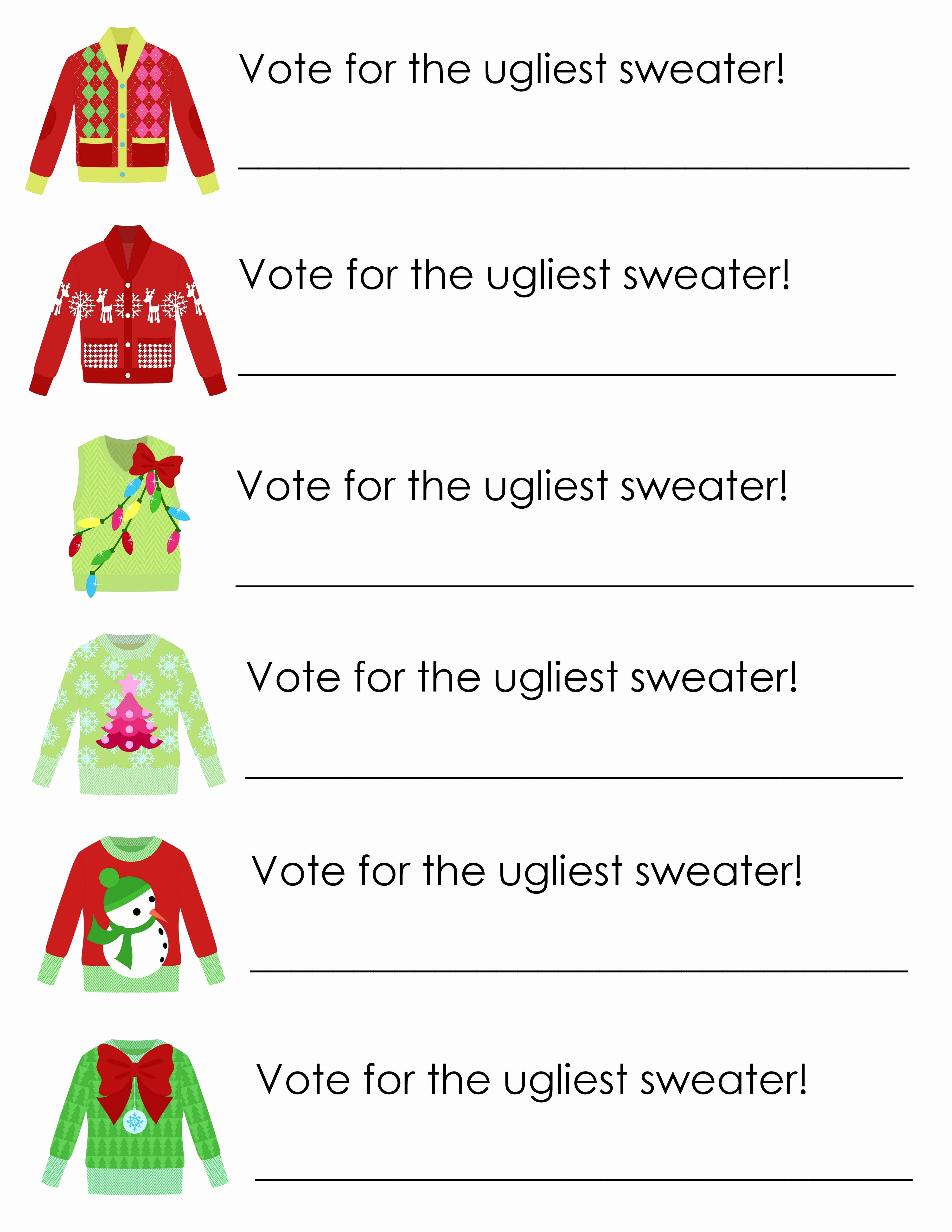 Ugly Sweater Invitation Template Free Inspirational Ugly Sweater Party Free Printables the Country Chic Cottage