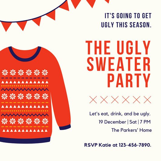 Ugly Sweater Invitation Template Free New Customize 7 886 Invitation Templates Online Canva