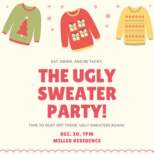 Ugly Sweater Party Invitation Template Free Awesome Red Ugly Christmas Sweater Invitation Templates by Canva