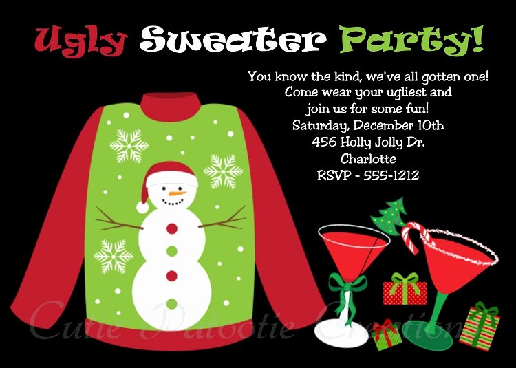 Ugly Sweater Party Invitation Template Free Fresh Gallery Ugly Christmas Sweater Invitation Template