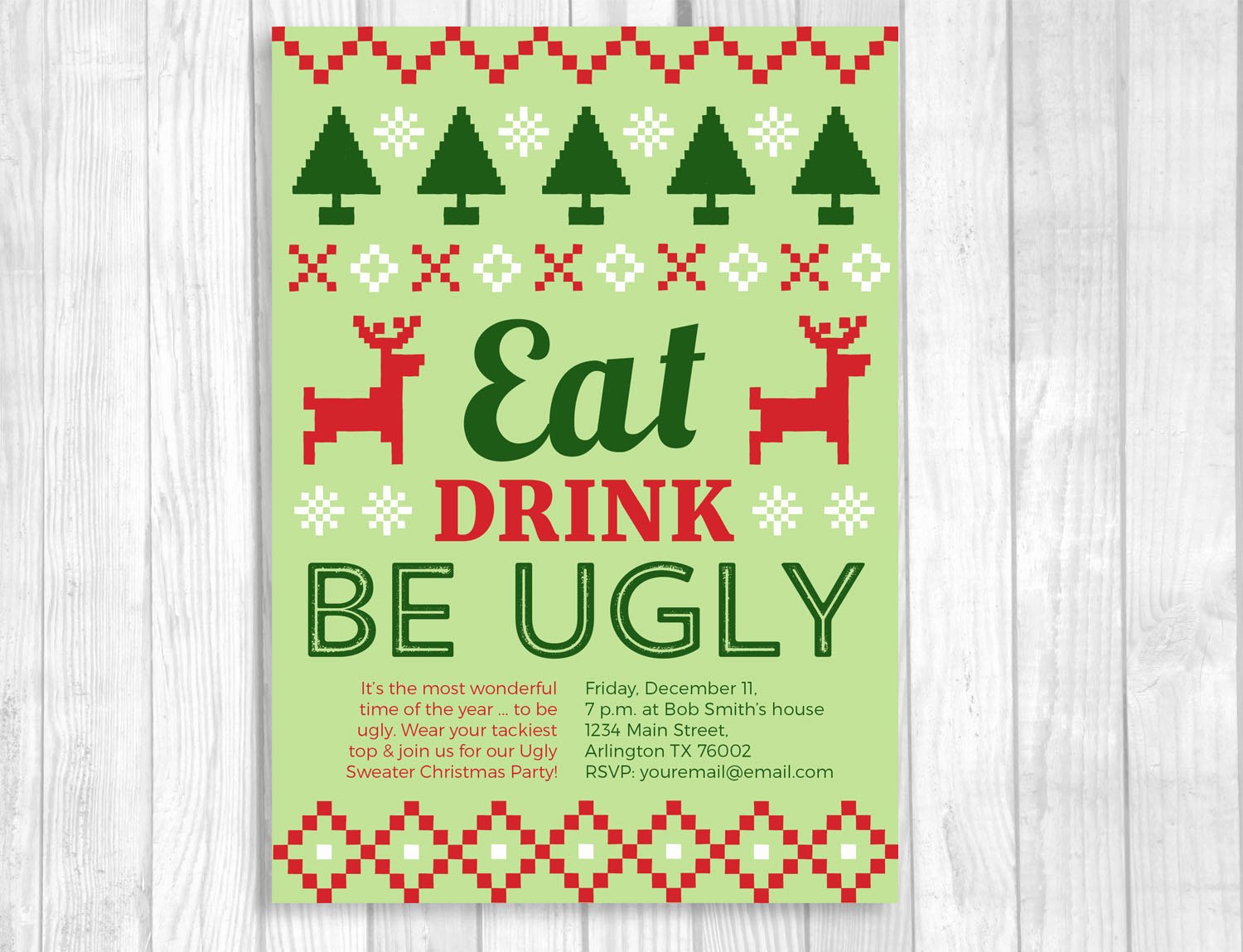 Ugly Sweater Party Invitation Template Free Fresh Weddings by Susan Ugly Christmas Sweater Party Printable