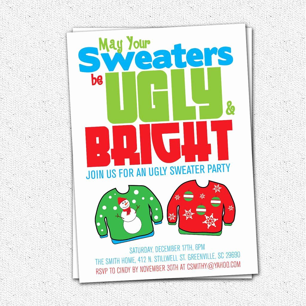 Ugly Sweater Party Invitation Template Free Lovely Baptism Invitation Ugly Sweater Invitation Template Free