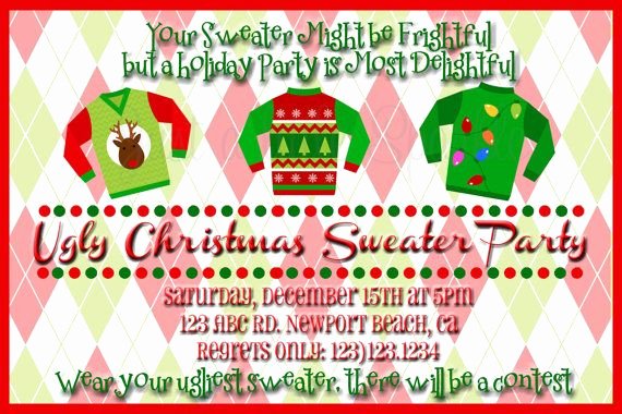 Ugly Sweater Party Invitation Template Free New 17 Best Ideas About Holiday Invitations On Pinterest