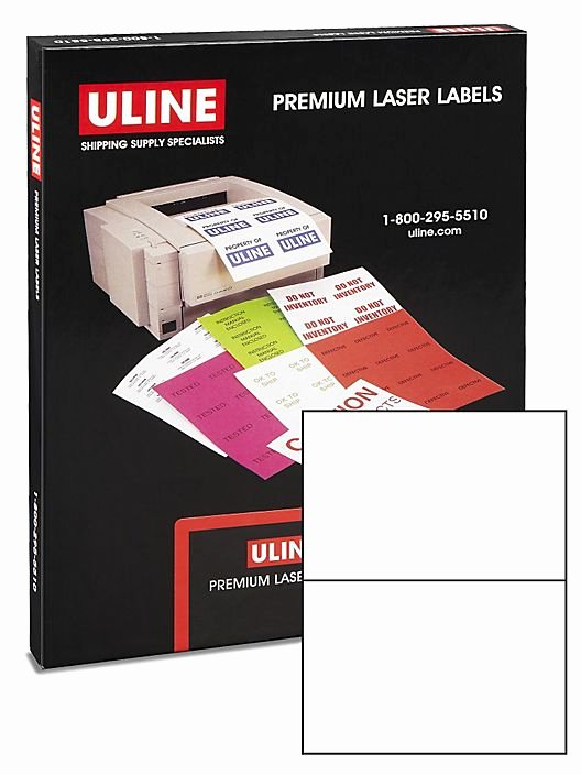 Uline Label Template Fresh Uline Laser Labels White 8 1 2 X 5 1 2&quot; S 5044 Uline