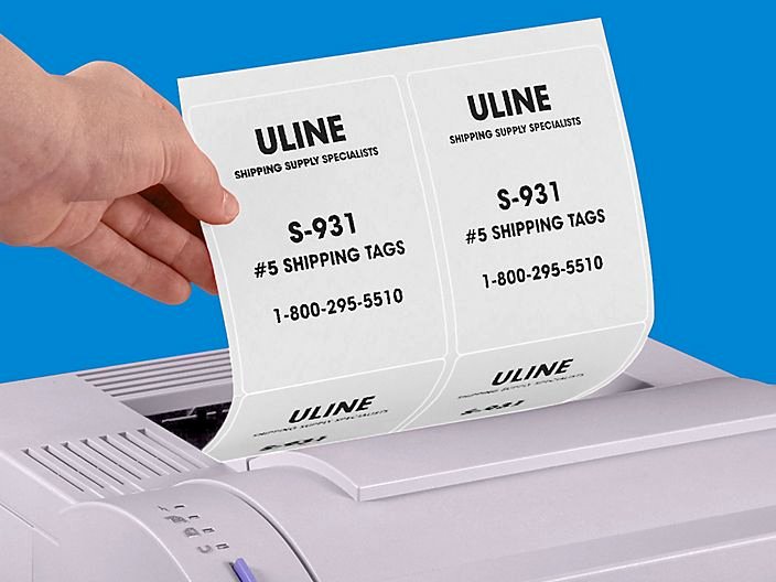 Uline Label Template Fresh White Labels Full Sheet Labels White Laser Labels In