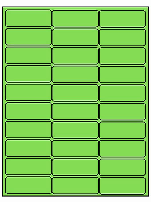 Uline Label Template New Removable Laser Labels Fluorescent Green 2 5 8 X 1&quot; S