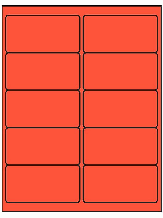 Uline Label Template New Removable Laser Labels Fluorescent Red 4 X 2&quot; S R