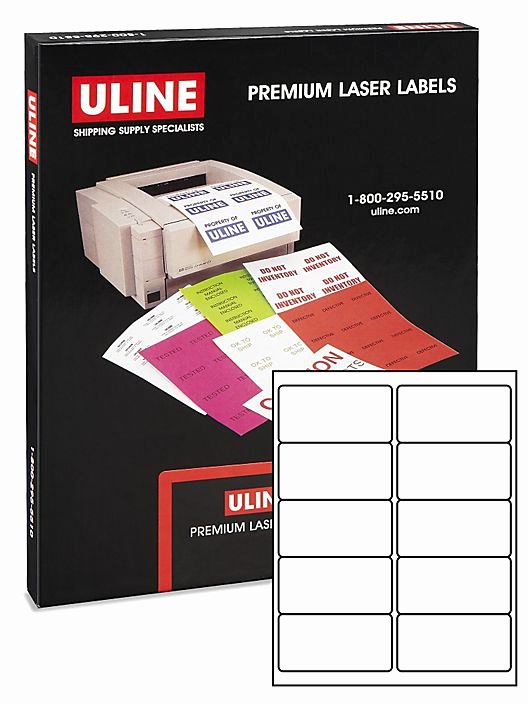 Uline Labels Templates Awesome Uline Laser Labels Glossy White 4 X 2&quot; S Uline