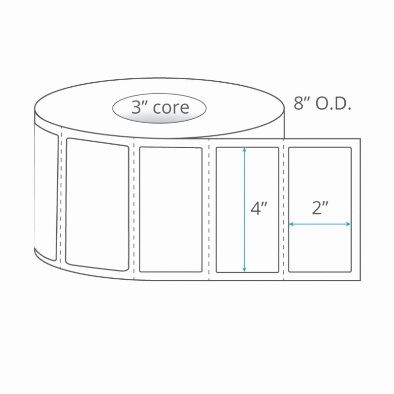 Uline Premium Laser Labels Fresh 4x2 thermal Transfer Labels Perforated