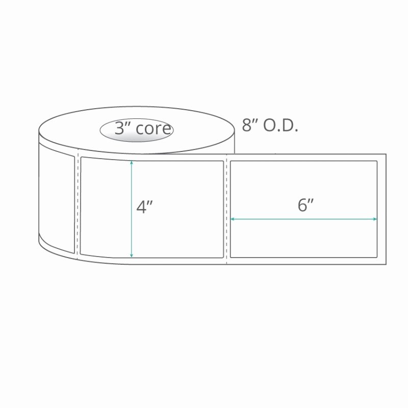 Uline Premium Laser Labels New 4x6 thermal Transfer Labels Perforated