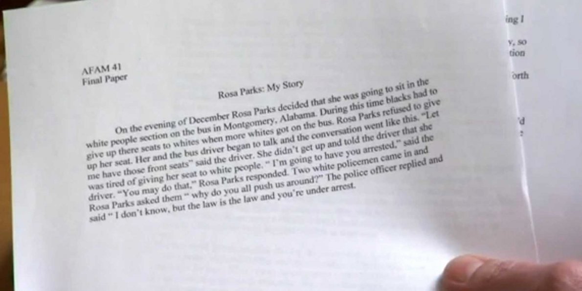 Unc Rosa Parks Final Paper Awesome Unc athlete Essay On Rosa Parks Got An A Minus Business