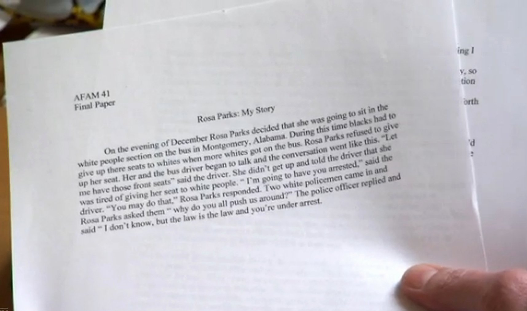 Unc Rosa Parks Final Paper Beautiful This Ridiculous E Paragraph Essay by A Unc athlete Got