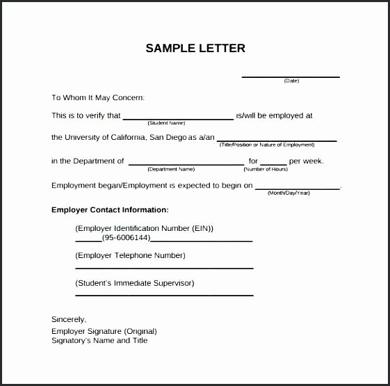 Unemployment Letter Template Elegant 14 Unemployment Verification Letter