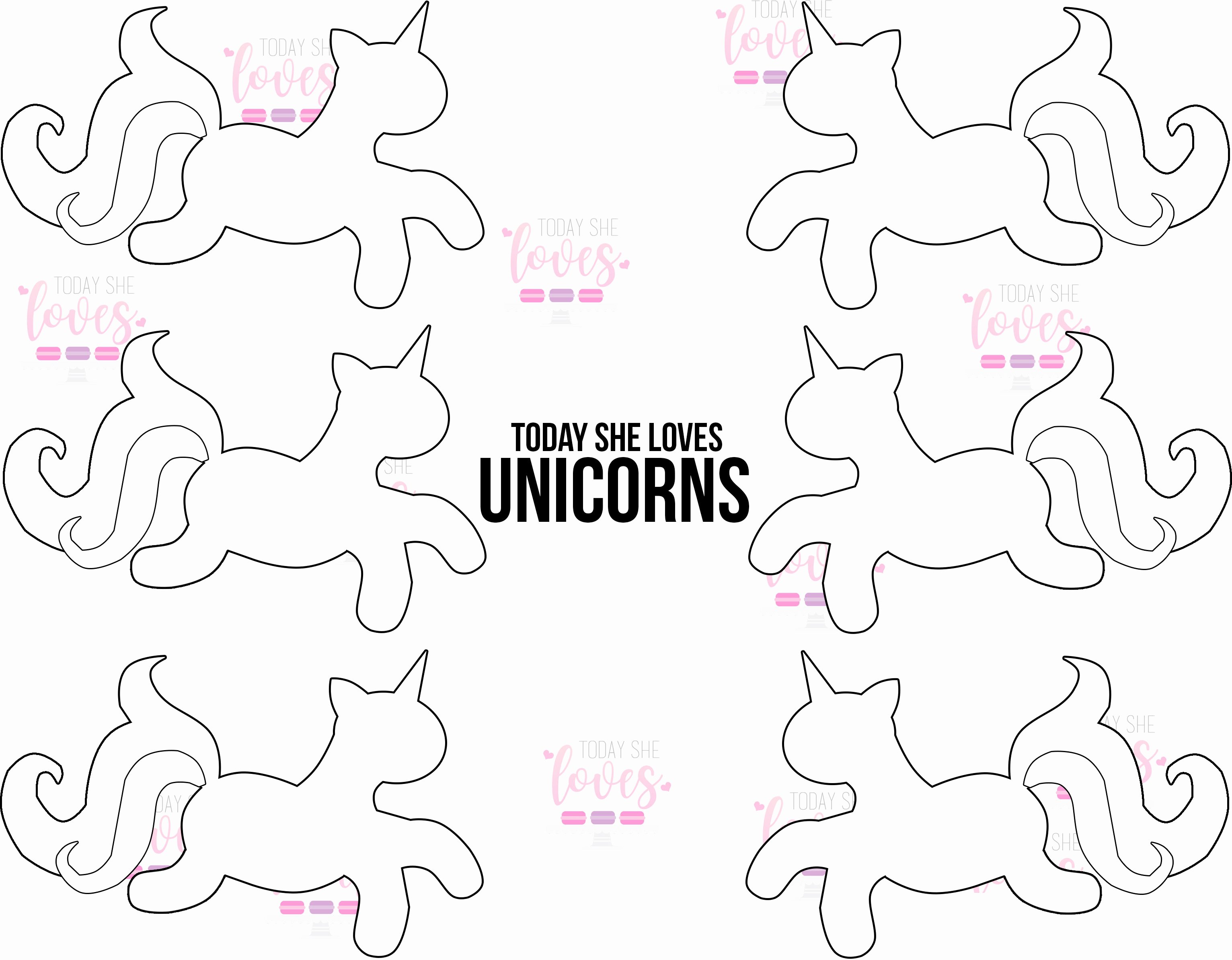 Unicorn Macaron Template Beautiful Macaron Unicorn Template Tsl today She Loves