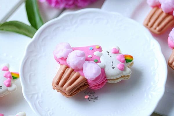 Unicorn Macaron Template Fresh Rainbow Unicorn On Cupcake Macaron &amp; How I Prepare