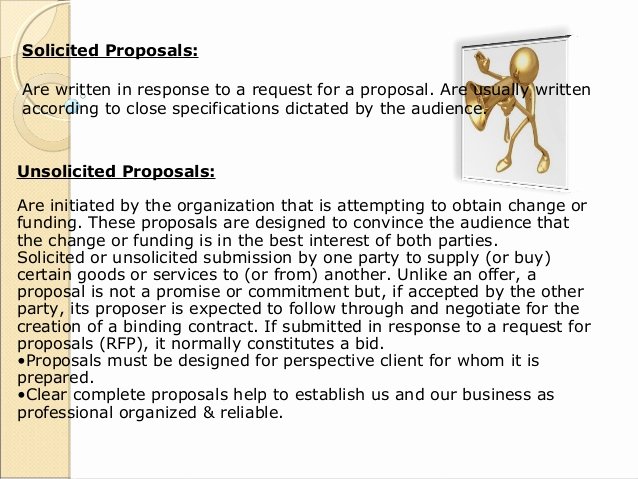 Unsolicited Proposal Sample Awesome Business Munication Presentation Proposals Sfarazr